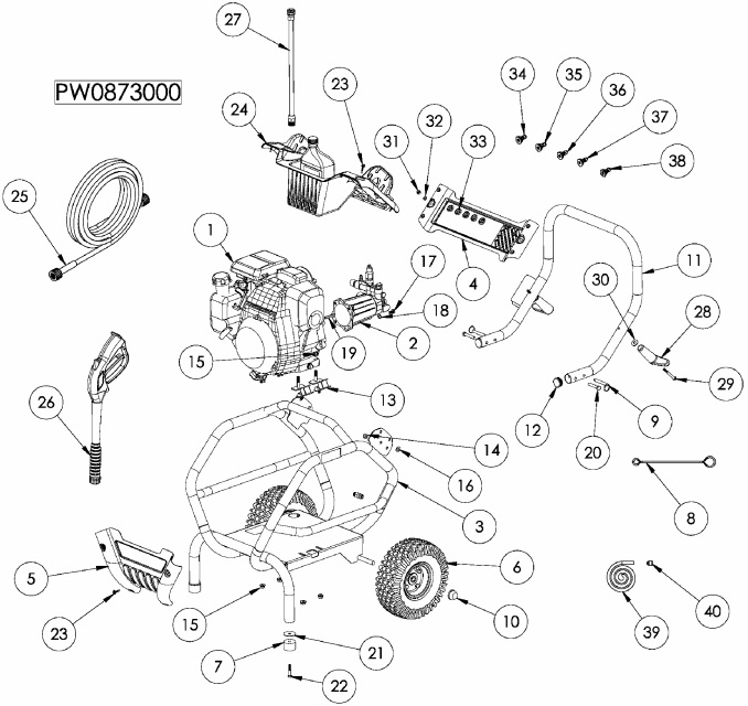 Coleman Powermate pw0873000 power washer repair parts